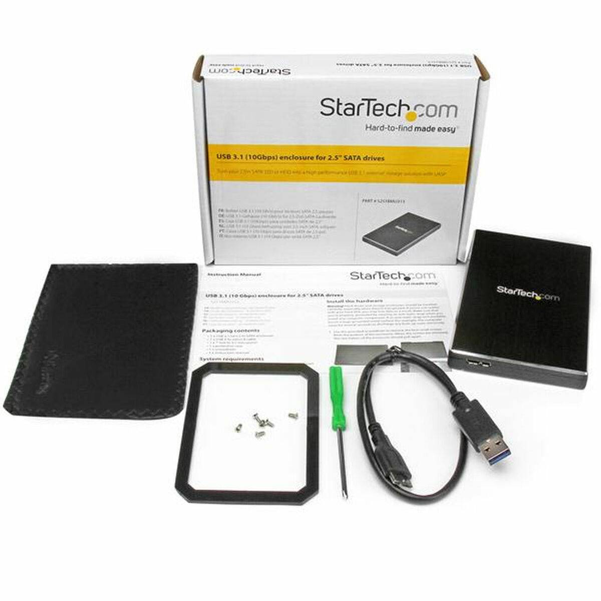 Startech box vuoto hdd/ssd formato 2.5 interfaccia sata micro usb 3.1 b-1