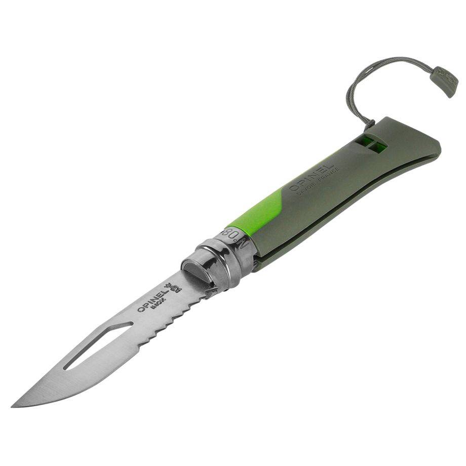 COLTELLO OPINEL 08 OUTDOOR MM 85 PP VERDE/GRIGIO-0