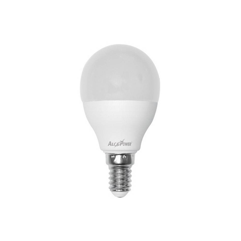 Lampada LED mini sfera 8W E14 luce calda alta potenza Alcapower-0