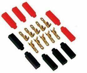 Kit faston 2.86mm maschio con coperture rosso nero 10pz GBC-0