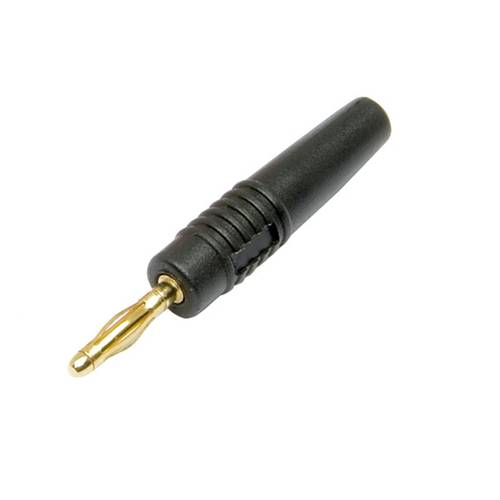 Spina banana 2mm nera dorata Elcart-0