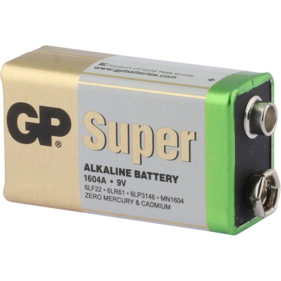 Batteria GP super alcalina da 9 V, confezione da 8-1