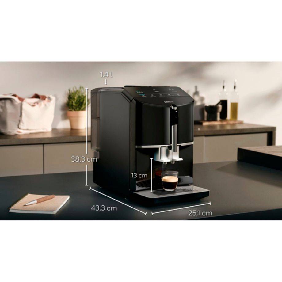 Macchina da caffÃƒÂ¨ Siemens completamente automatica EQ.300 TF301E19 lacca pianoforte/nero-2