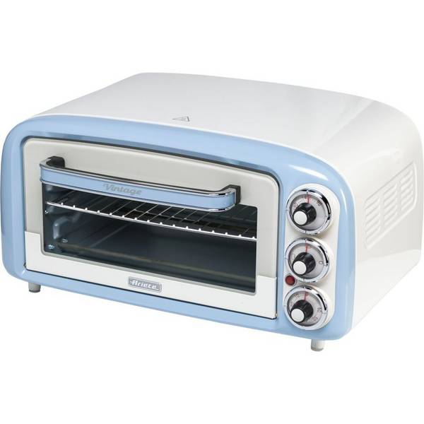 Ariete 979 Forno Elettrico di Design 18 Litri - Ideale per pizza da 30 cm - Doppio vetro - 1380 Watt - Acciaio Inox - Li