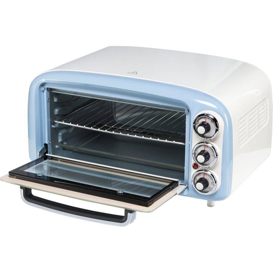 Ariete 979 Forno Elettrico di Design 18 Litri - Ideale per pizza da 30 cm - Doppio vetro - 1380 Watt - Acciaio Inox - Li-1
