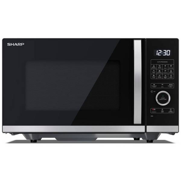 Sharp YC-QG254AE-B Mikrowelle Schwarz 900 W - Kapazität: 25 Liter - Mikrowellenleistungsstufen: 10 - Steuerungstyp: Halb