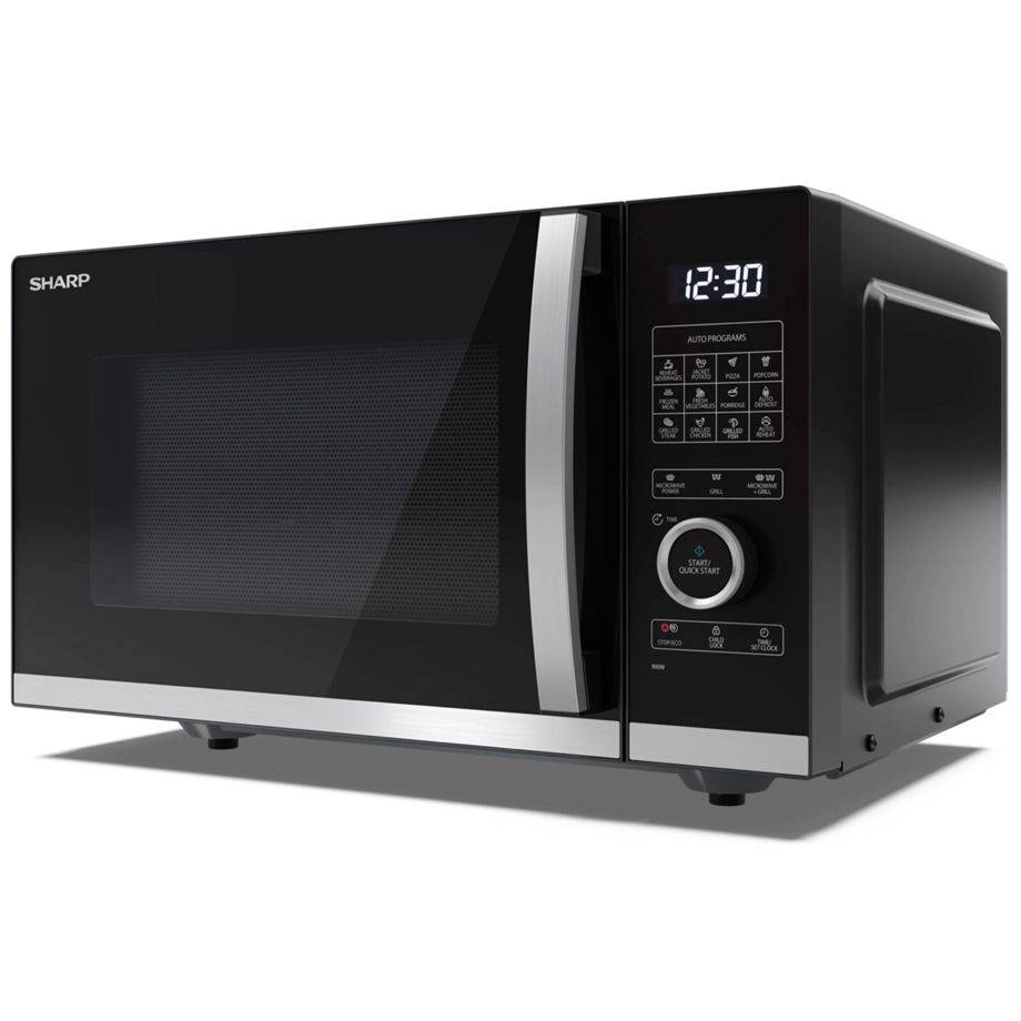 Sharp YC-QG254AE-B Mikrowelle Schwarz 900 W - Kapazität: 25 Liter - Mikrowellenleistungsstufen: 10 - Steuerungstyp: Halb-2