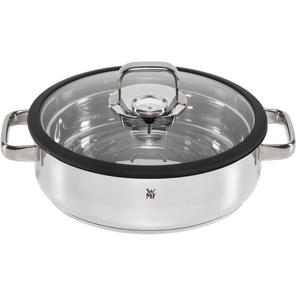 WMF Vitalis Aroma Dampfgarer Ø 28 cm - 5 l - Edelstahl - Rund - Keramik - Gas - Induktion - Edelstahl - Glas (1743016040