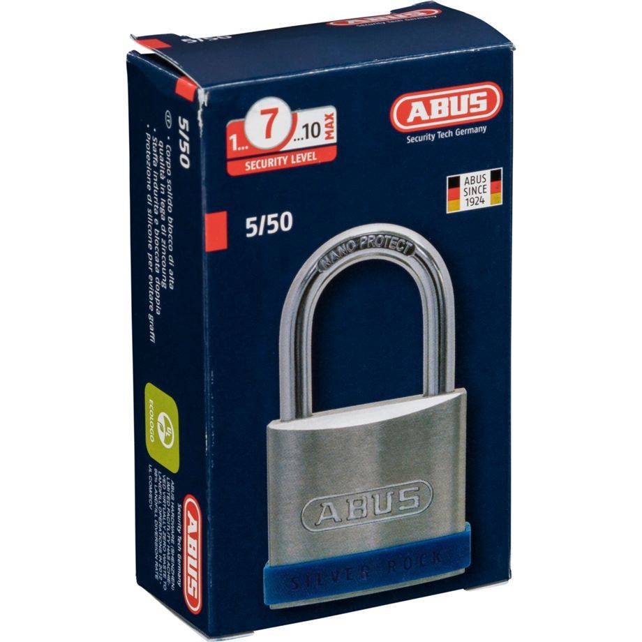 ABUS 5/50 - Herkömmliches Vorhängeschloss - Tastensperre - Unterschiedliche Schließung - Pforte - Aufbewahrungsspind - W-1
