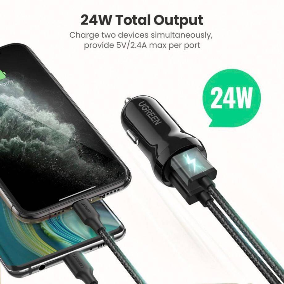 Ugreen 50875 Ladegerät für Mobilgeräte Schwarz Auto (50875)-1
