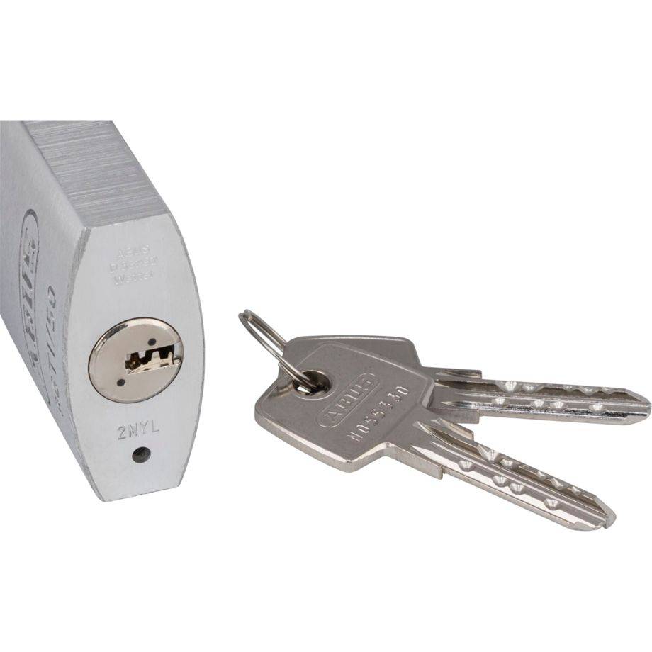 ABUS Vorhangschloss 96 TITALIUM - Herkömmliches Vorhängeschloss - Tastensperre - Unterschiedliche Schließung - Aluminium-1