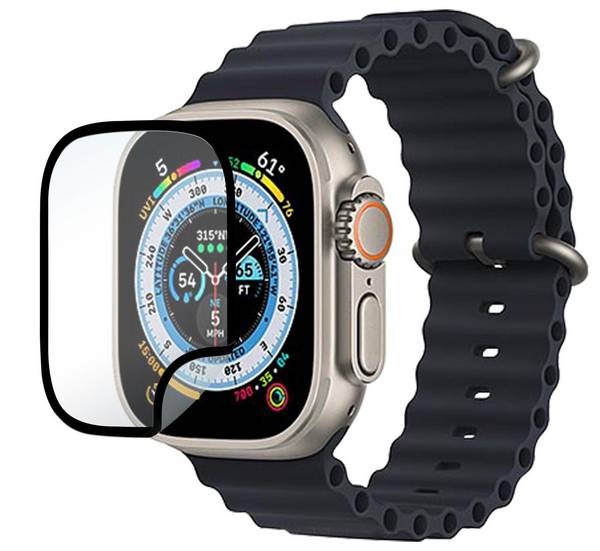 Flexible Hybrid Glass Screen - Protector Apple Watch Ultra - Clear/Black