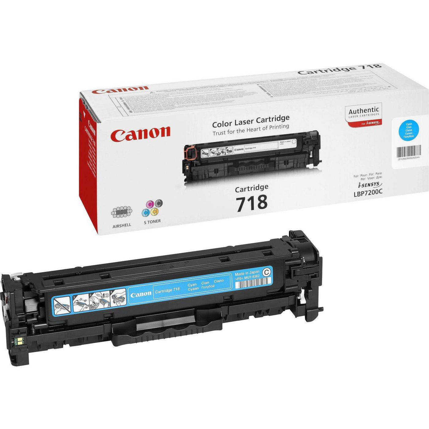 Canon CRG-718 C cartuccia toner 1 pz Originale Ciano-0