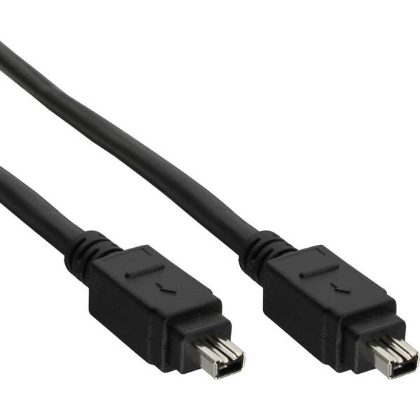 InLine FireWire Kabel - IEEE1394 4pol Stecker / Stecker - schwarz - 3m