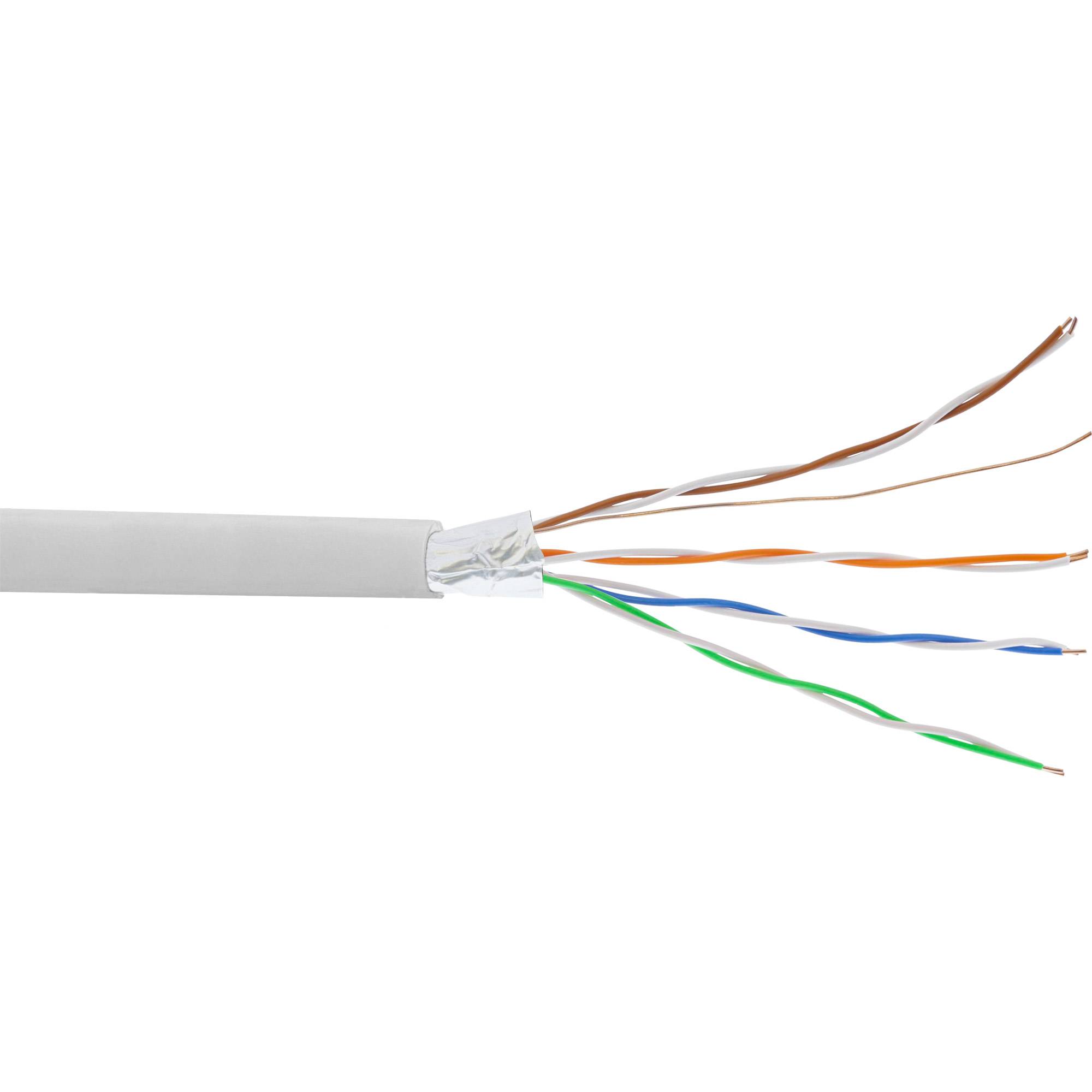 InLine Telefon-Kabel 8-adrig - 4x2x0,6mm - zum Verlegen - 100m Rolle-0