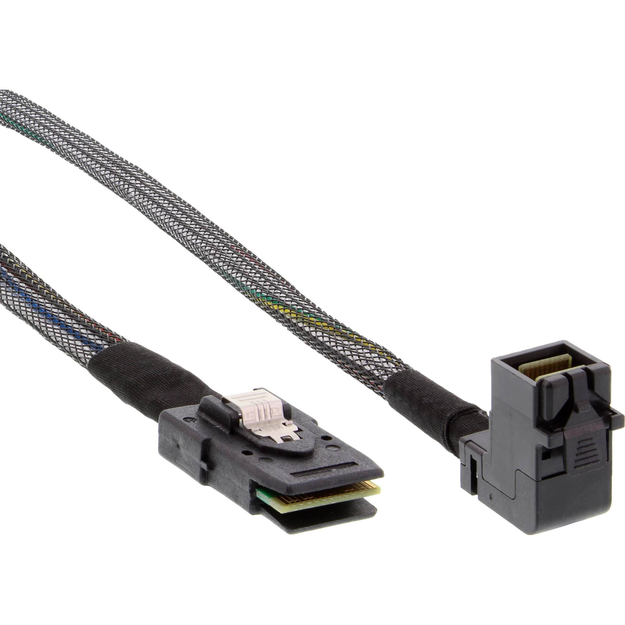 InLine Mini-SAS HD Kabel - SFF-8643 gewinkelt zu SFF-8087 - mit Sideband - 1m-0
