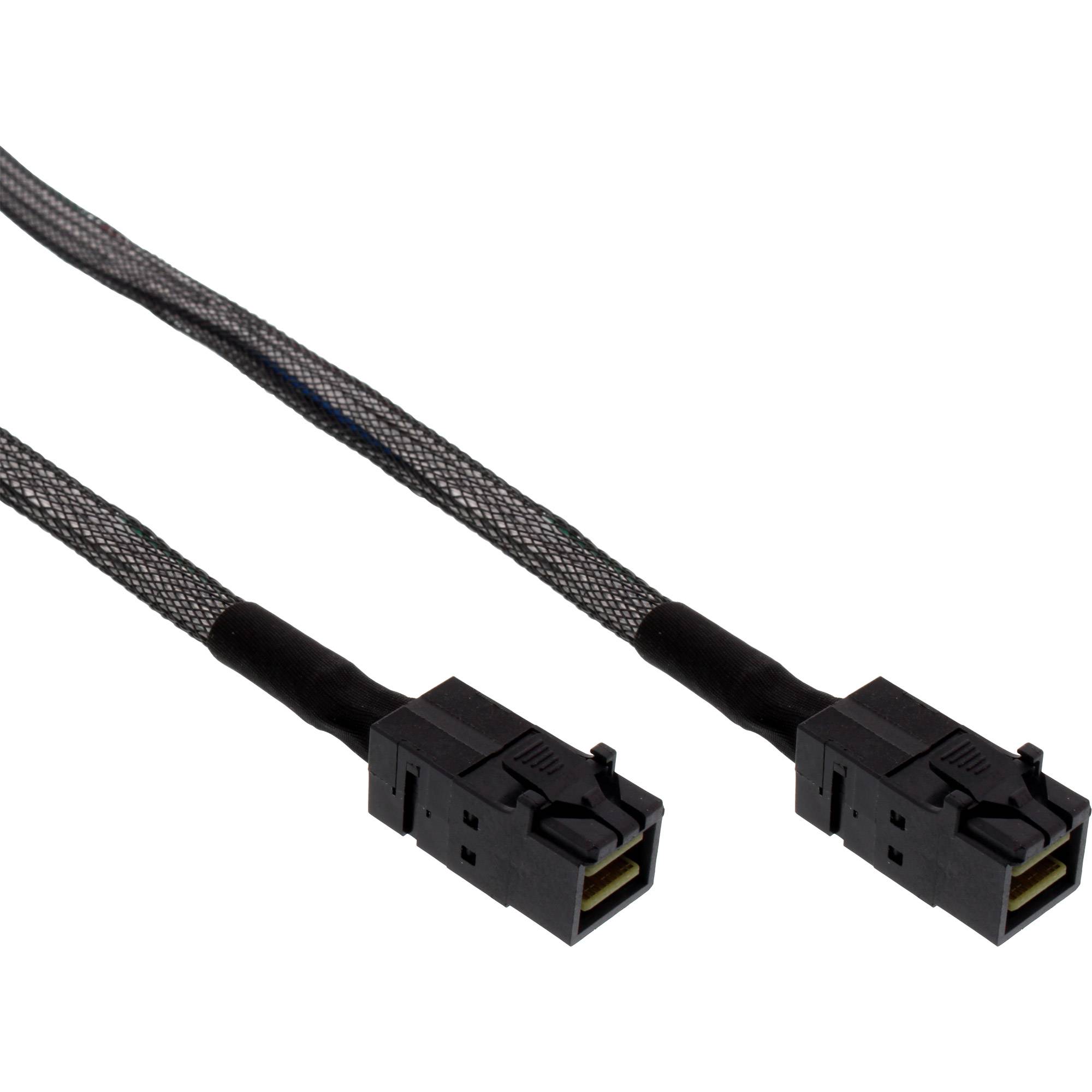 InLine Cavo Mini SAS, SFF-8643 a SFF-8643 + Sideband, 0,5m-0