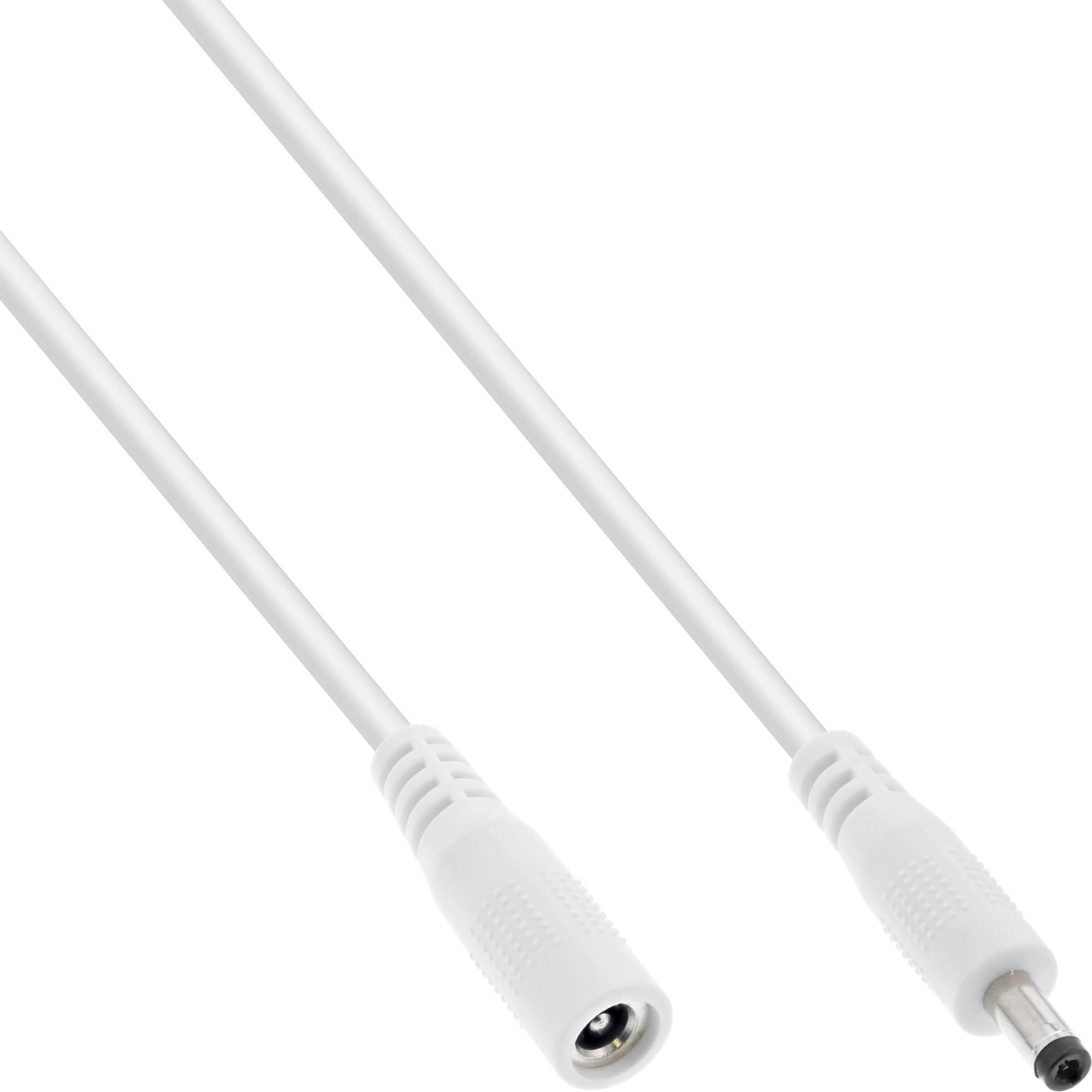 Cavo prolunga CC InLine - spina/presa CC 4,0x1,7 mm - AWG 18 - bianco 5 m-0