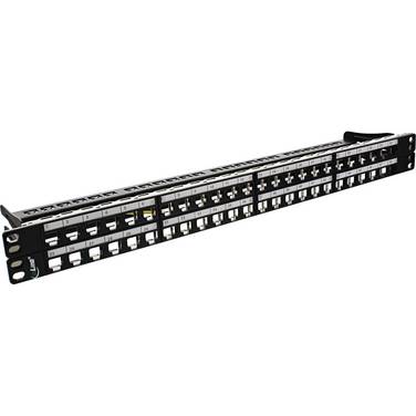 Inline 76848c - Pannello patch (foglio cieco) - rackable - nero - 1u - 483 cm (19 ") - 48 porte (76848c)