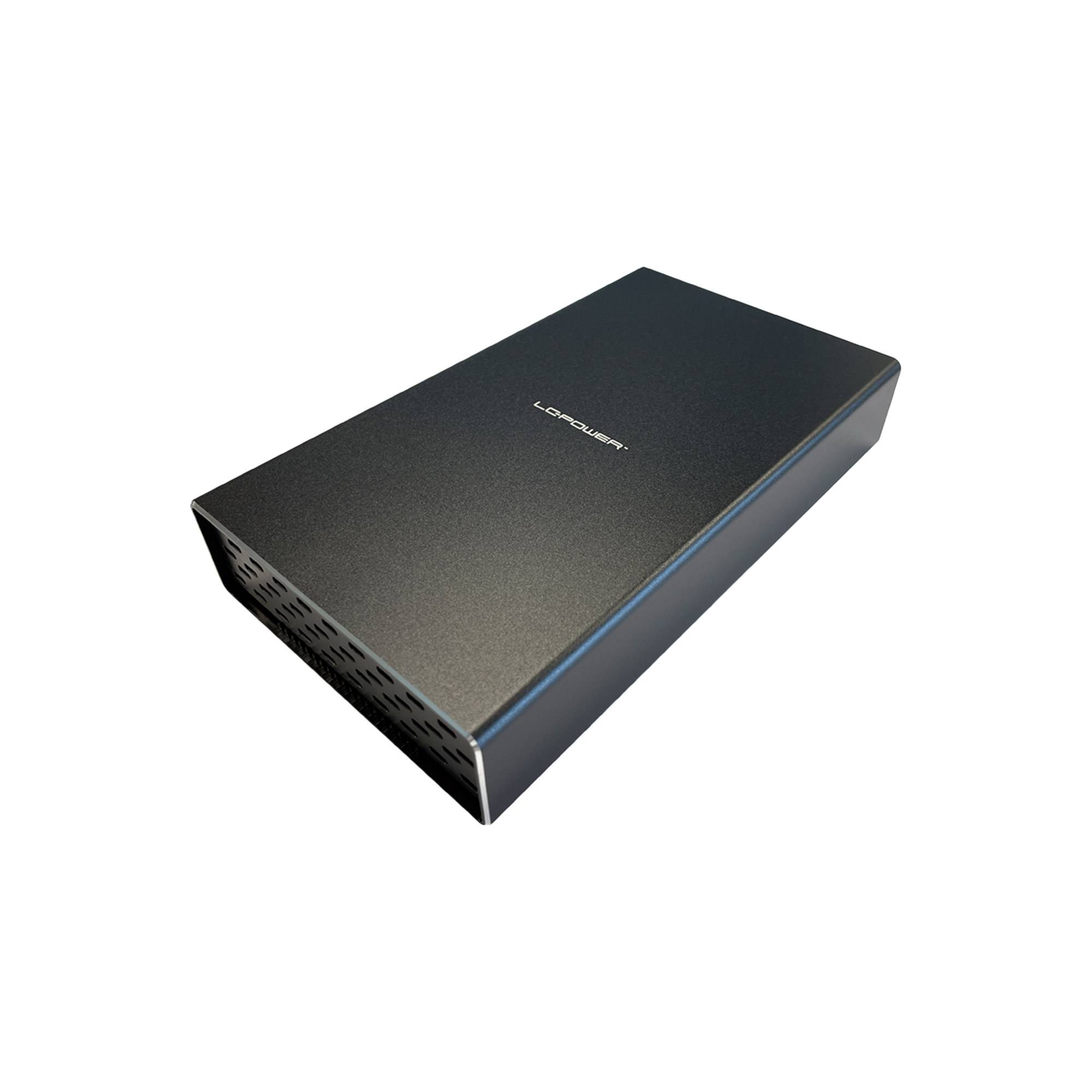 Docking station LC-POWER USB3.2 nero, f.3.5''-HDD e NVMe-M.2-SSD, USB-0