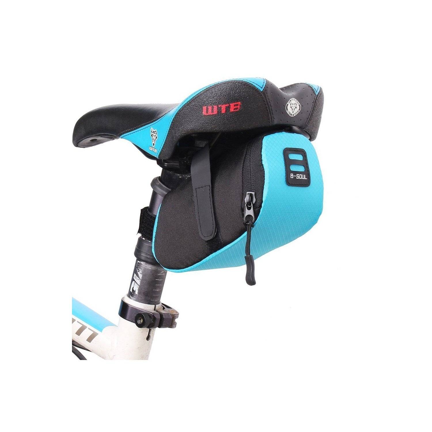 B-Soul borsa per bicicletta borsa portapacchi portapacchi borsa per ruota bici borsa sotto la sella 0,6 l blu-0