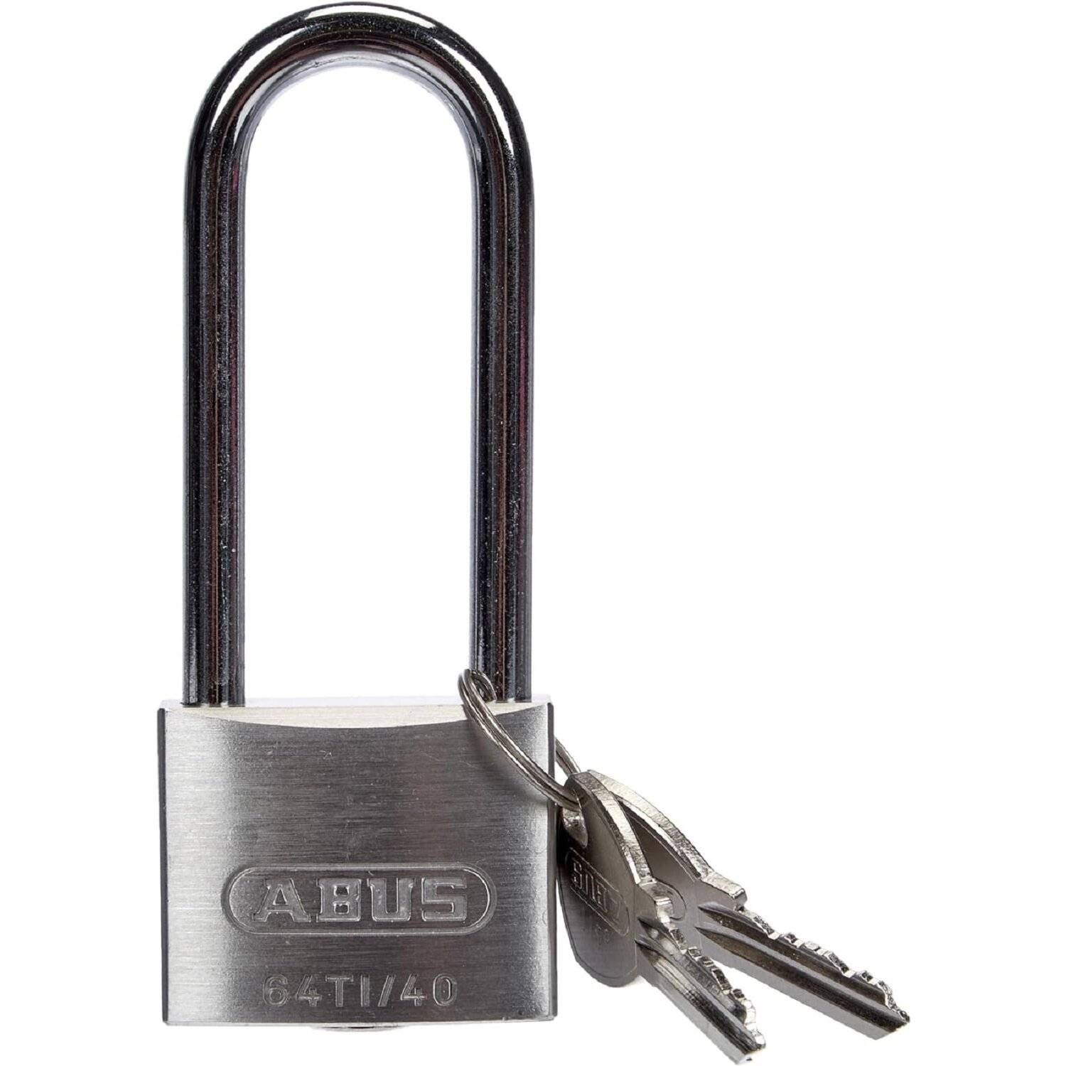 4x ABUS Vorhängeschloss Titalium 64TI/40HB63 gl.-6411 - mit hohem Bügel - ABUS-Sicherheitslevel 5-0