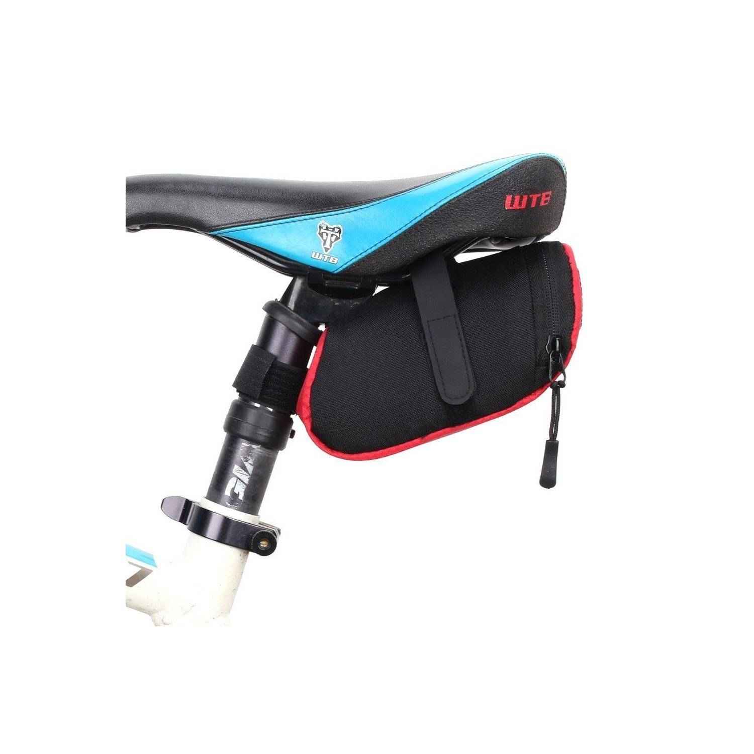 B-Soul borsa per bicicletta borsa portapacchi portapacchi borsa per bici sotto la sella 0,6 l rossa-4