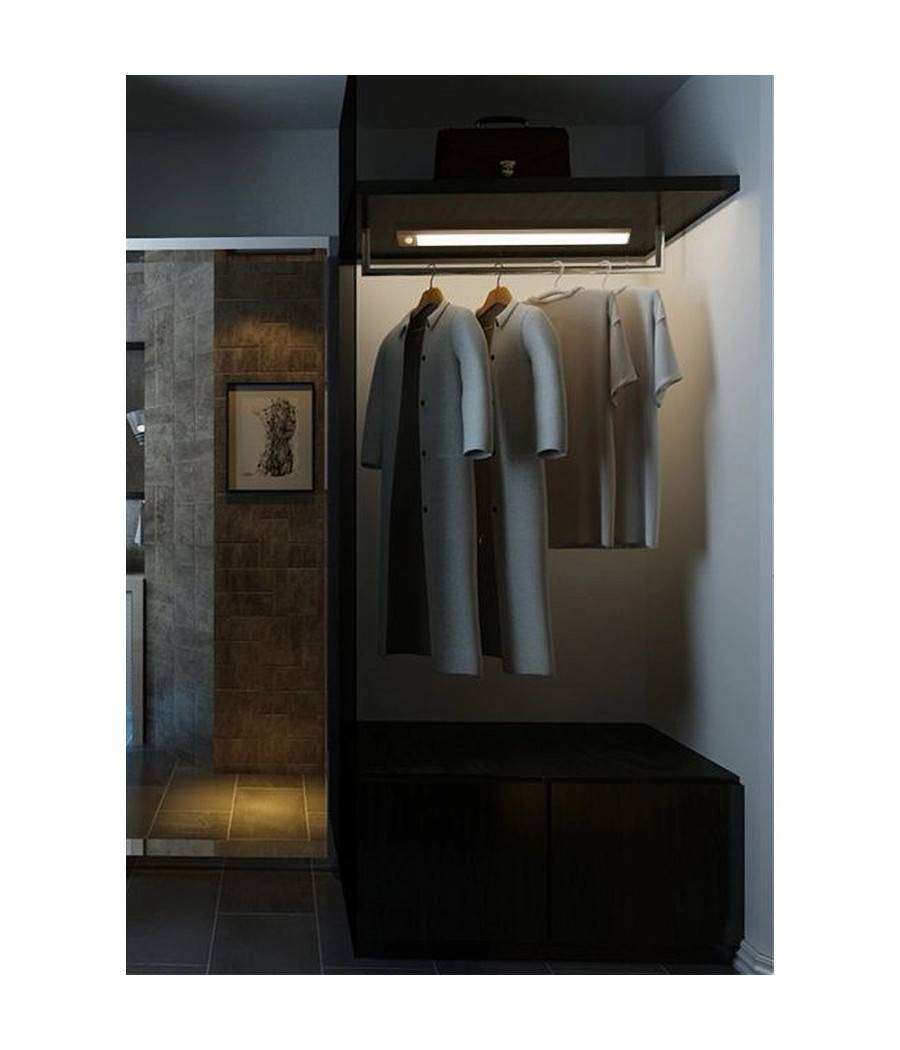 Lampada Led Calamitata Parete Armadio Ricaricabile Sensore Movimento 3 W Sen-600 - -Bianco Naturale --0
