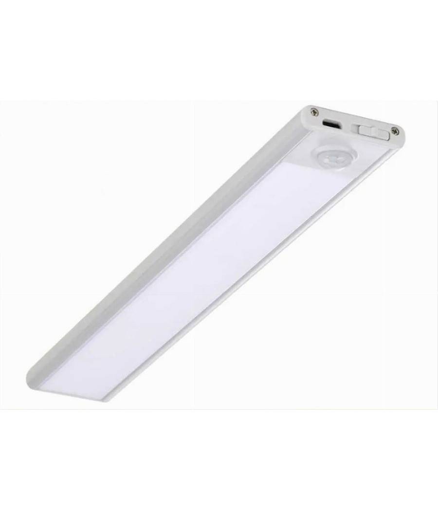 Lampada Led Calamitata Parete Armadio Ricaricabile Sensore Movimento 3 W Sen-600 - -Bianco Freddo --3