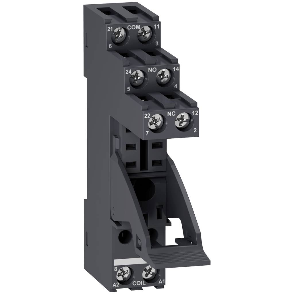 socket with clamp, Harmony Electromechanical Relays, for RXG2 relays, 5A, screw connec to rs, separate contact-0