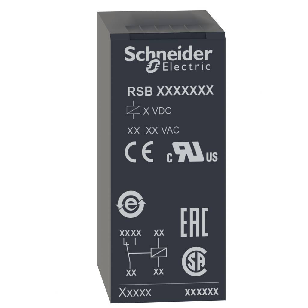 interface plug-in relay, Harmony electromechanical relays, 8A, 2CO, 220V AC-2