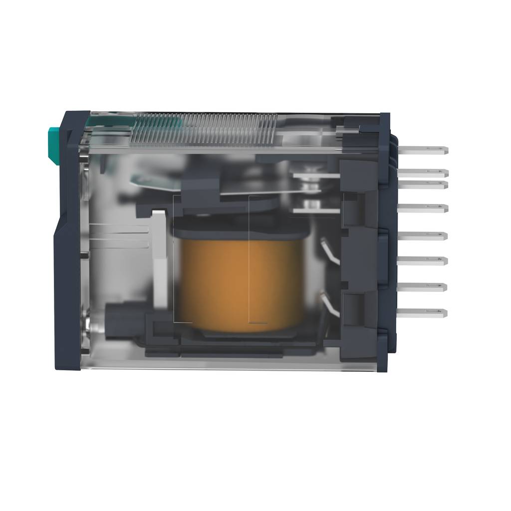 miniature plug in relay, Harmony Electromechanical Relays, 10A, 3CO, with LED, lockable test but to n, 24V DC-3