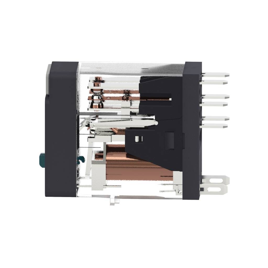 interface plug in relay, Harmony Electromechanical Relays, 5A, 2CO, lockable test but to n, 24V DC-3