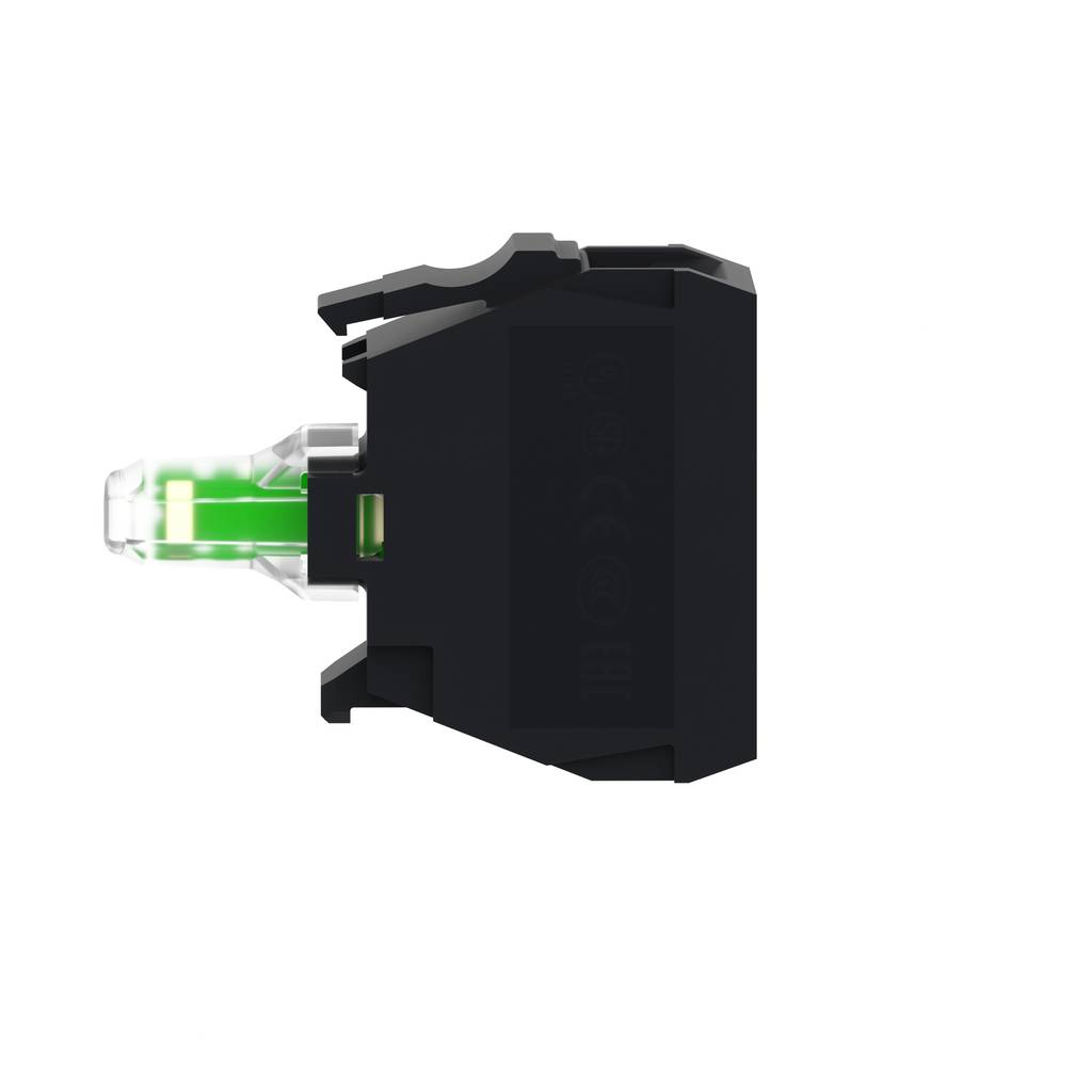 Light block, Harmony XB4 XB5, white, for head 22mm, universal LED, screw clamp terminals, 24V AC DC-3