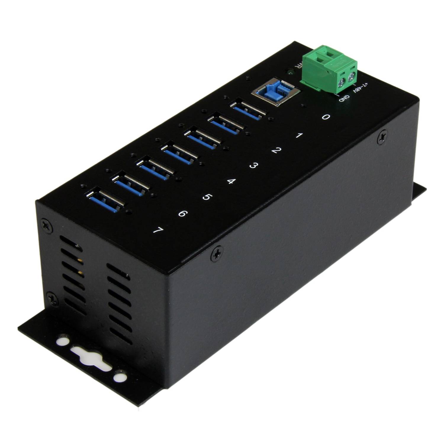 StarTech.com HUB Industriale USB 3.0 a 7 porte - Perno e concentratore USB 3.0 con Protezione ESD-2