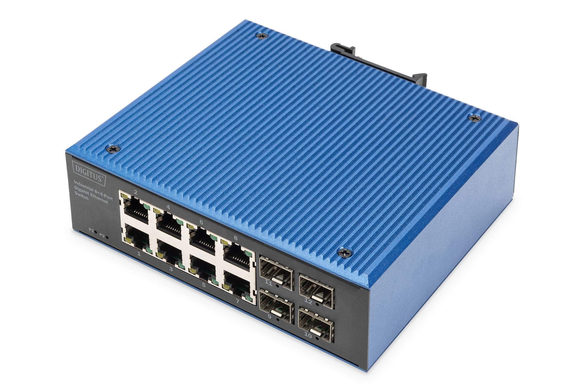 DIGITUS Switch 8+4-Port Gigabit Ethernet/8xRJ45/4xSFP/12-48V-0