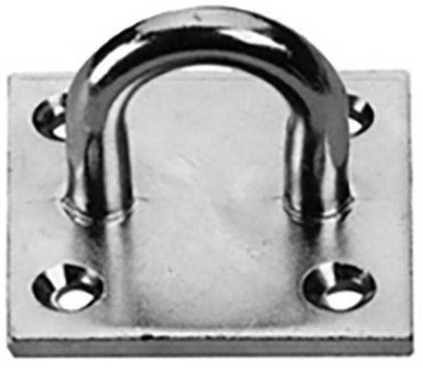 TOOLCRAFT Nr. 75 Occhiello su piastra 55 mm Acciaio zincato  892339 1 pz. (L x L x A) 55 x 55 x 42 mm