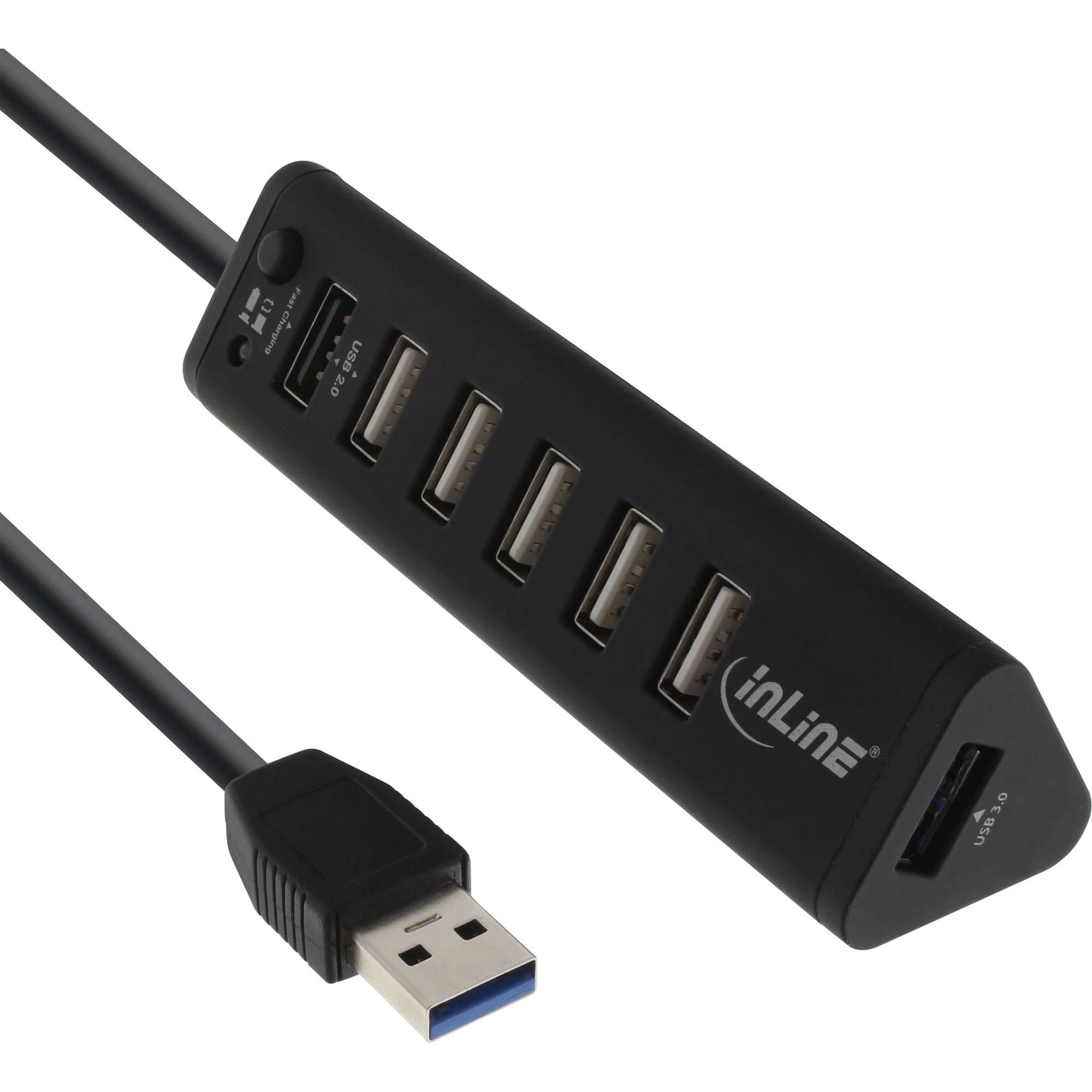 InLine - Hub - Smart - 6 x SuperSpeed USB3.0 x USB2.0 - Desktop (66763)-0
