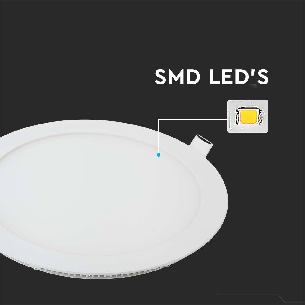 V-TAC VT-607RD-N 214854 Pannello LED da incasso ERP: G (A - G) 6 W Bianco caldo Bianco naturale-1