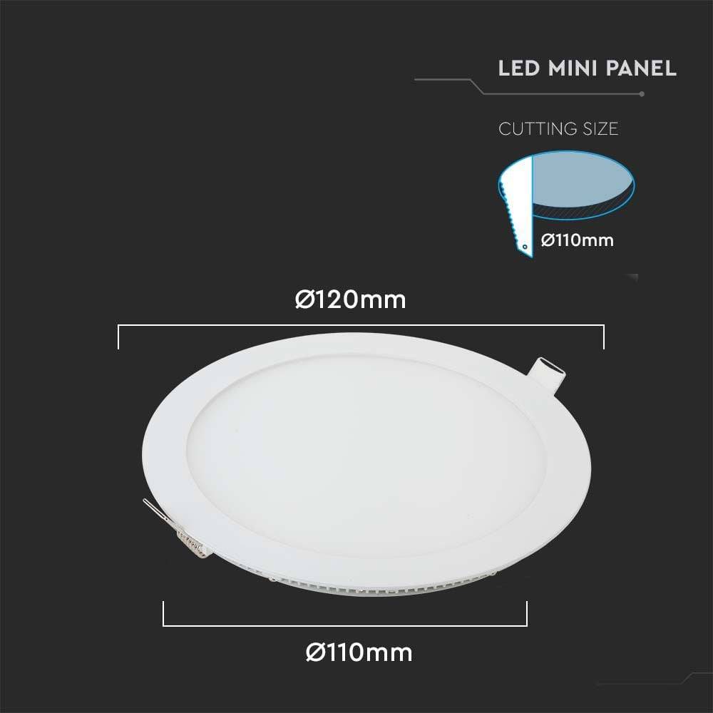 V-TAC VT-607RD-N 214854 Pannello LED da incasso ERP: G (A - G) 6 W Bianco caldo Bianco naturale-4