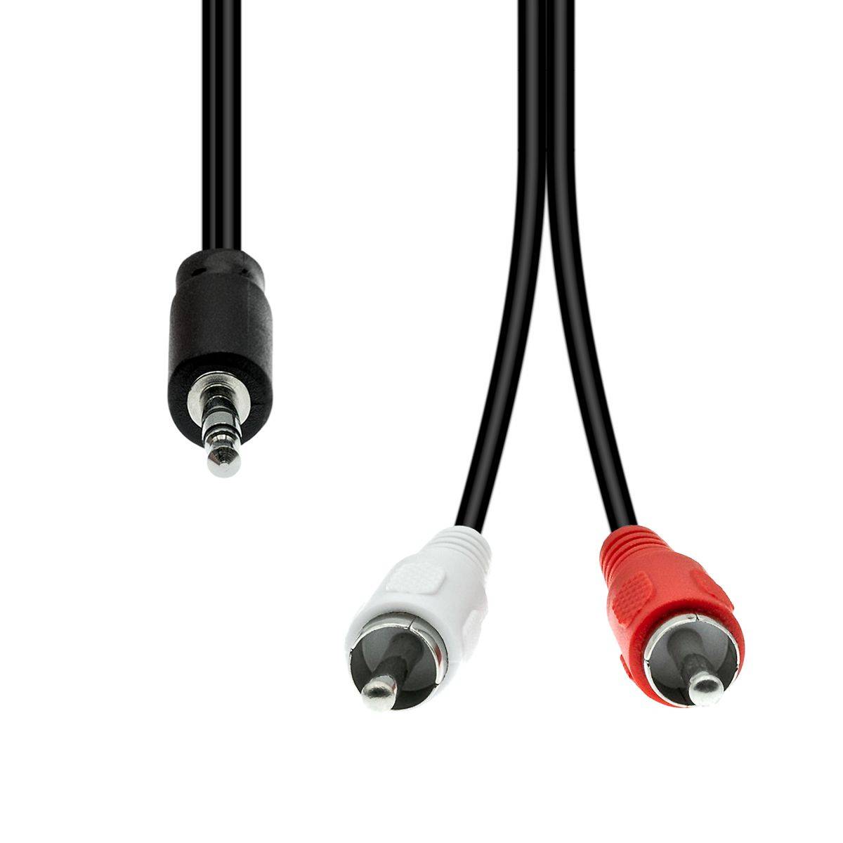 3-Pin to 2 x RCA Cable M-M - Black 1.5M - Warranty: 360M-0