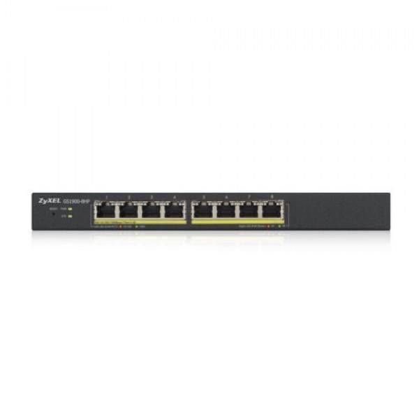 Zyxel gs1900-8hp-eu0103f switch gestito l2 8 x 10/100/1000 (poe+) poe+ (70 w) desktop-1