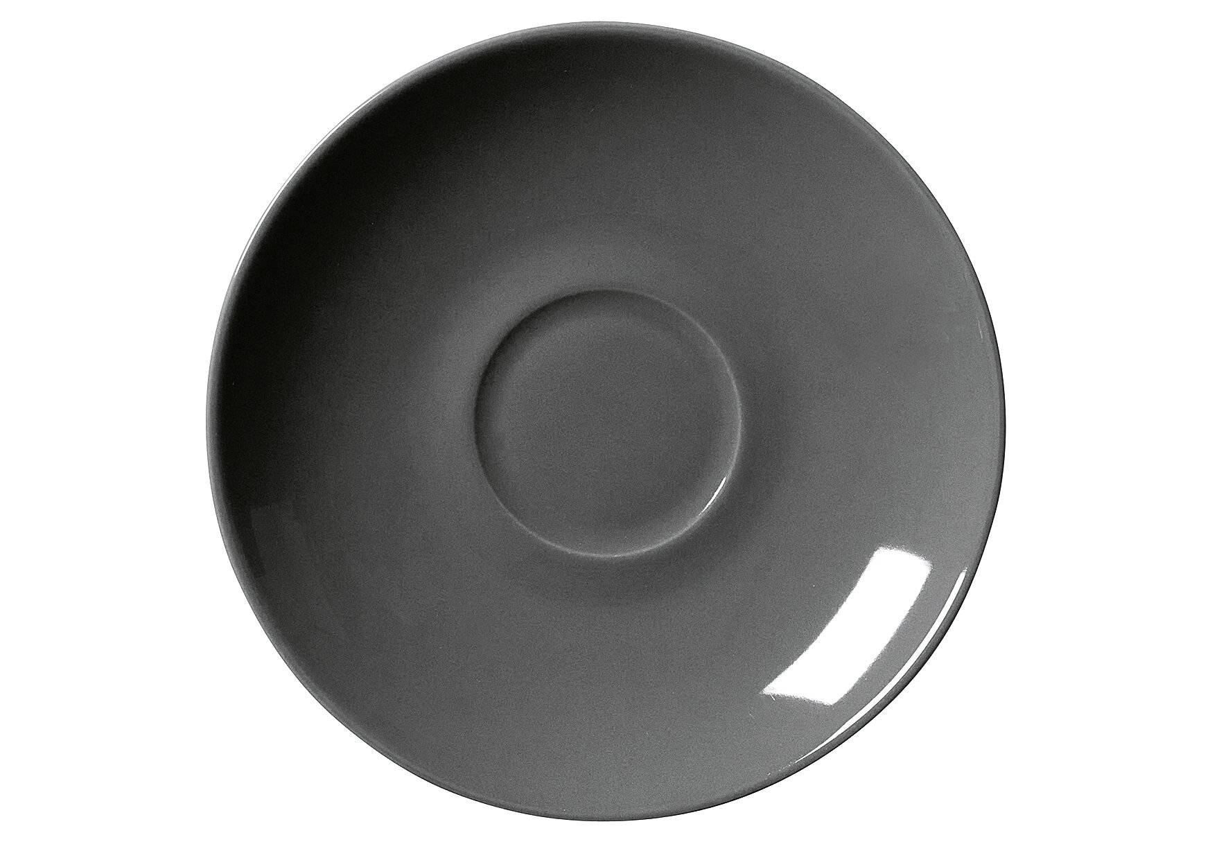 Ritzenhoff & Breker Untertasse DOPPIO ANTHRAZIT, 160 mm aus Porzellan, spülmaschinenfest, Durchmesser: 160 mm, - 6 Stück-1
