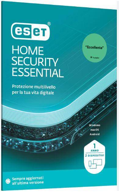PC/MAC ESET NOD32 HOME SECURITY ESENTIAL 2 UTENTI 1 ANNO RINNOVO/AGGIORNAMENTO-0