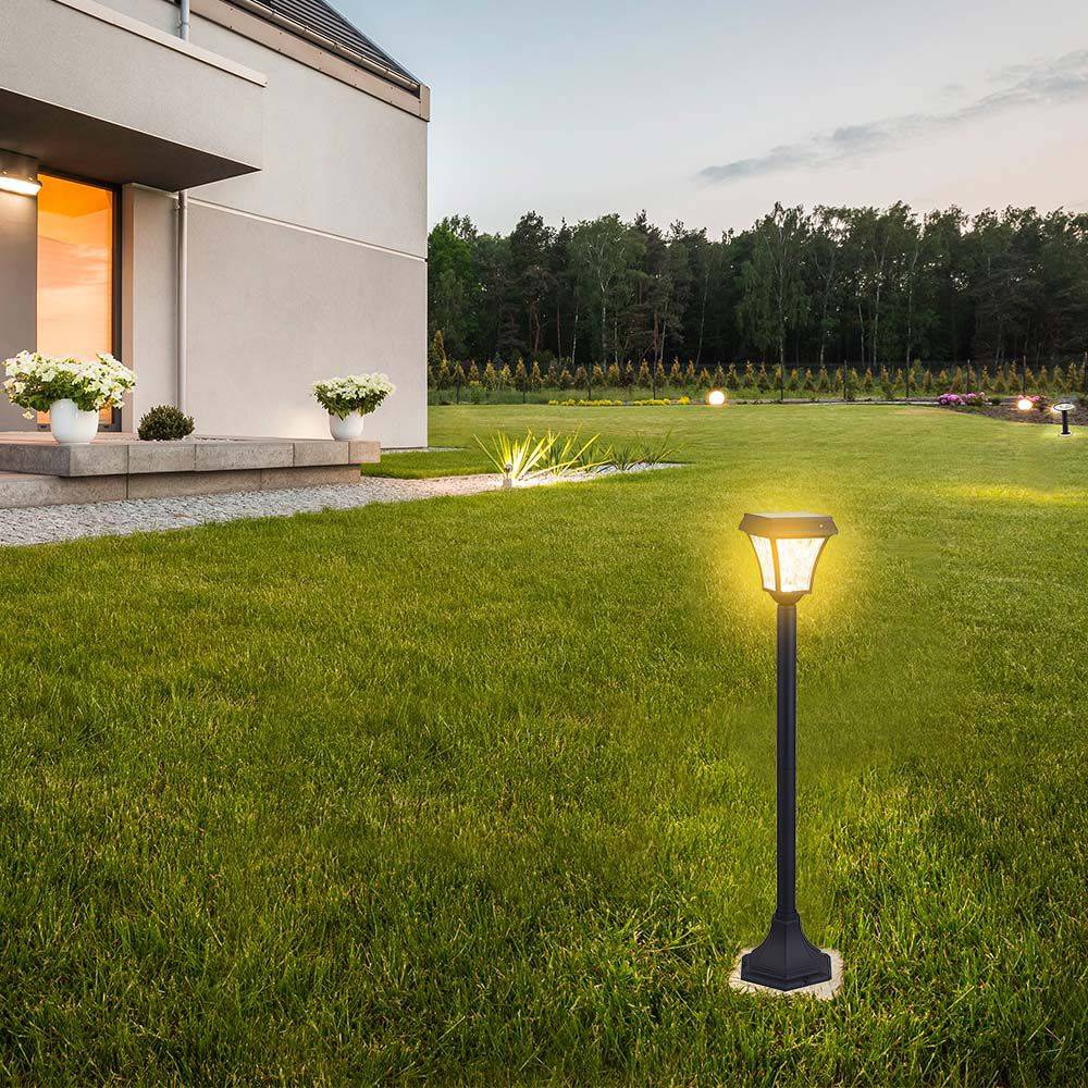 V-TAC Paletto LED Solare da Esterno Chip Samsung 2W 940mm Nero 3000K+6000K IP65-2