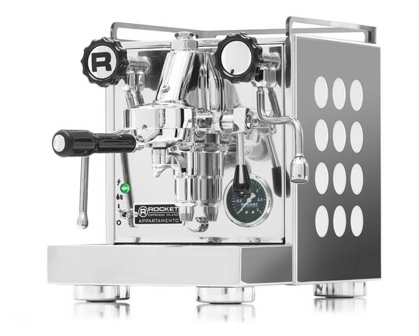 Rocket Appartamento Macchina per caffè espresso portafiltro compatta bianco cromato