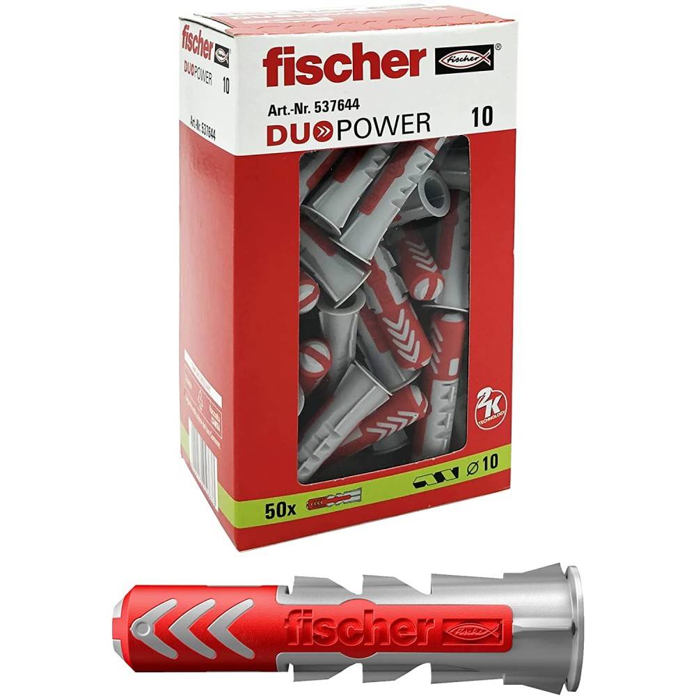Fischer duopower 10s tassello nylon con vite da 10mm - 25pz-1