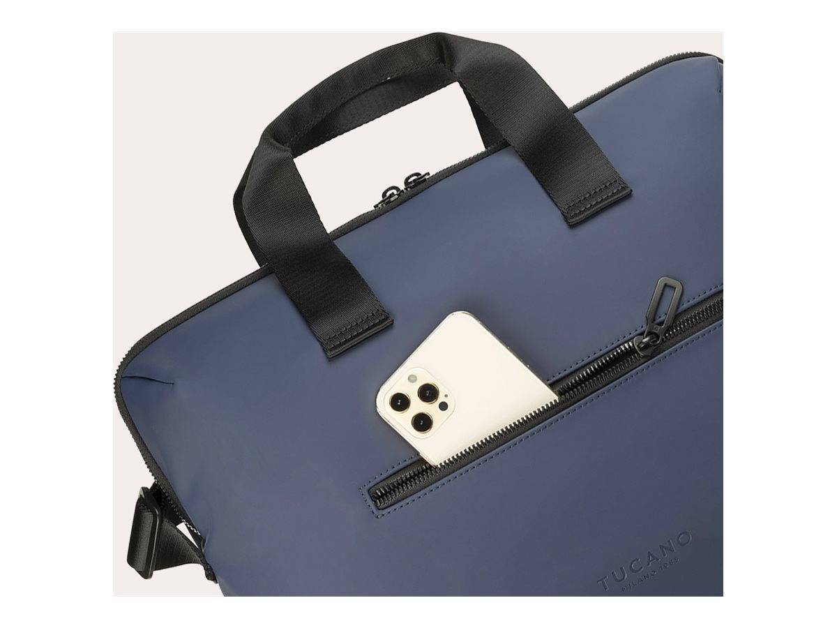 TUCANO Borsa GOMMO BORSA SUPERSLIM 15.6' Laptop 15.6' e MacBook Pro 16' Blu-4