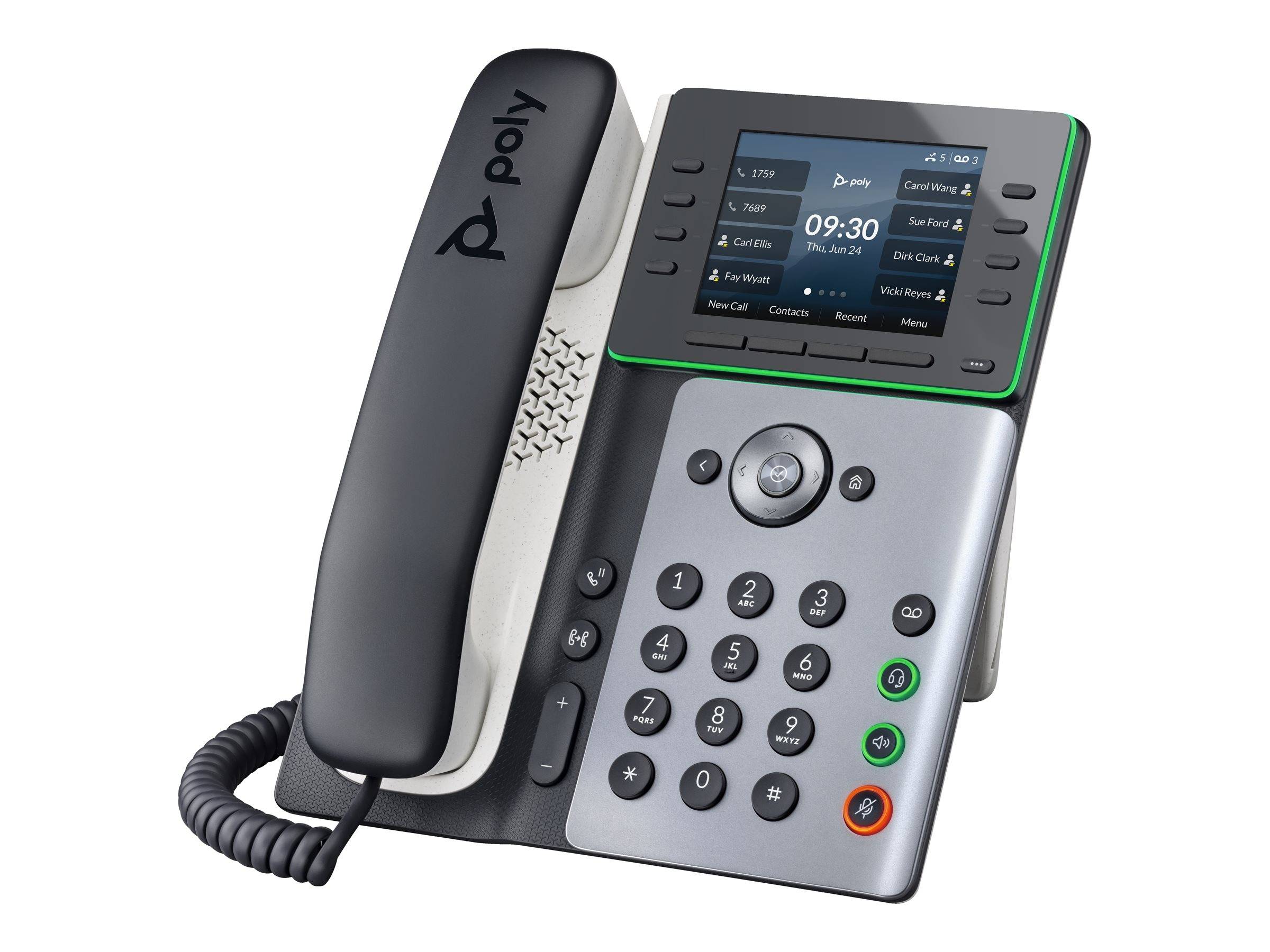 POLY Telefono IP Edge E350 abilitato per PoE-3
