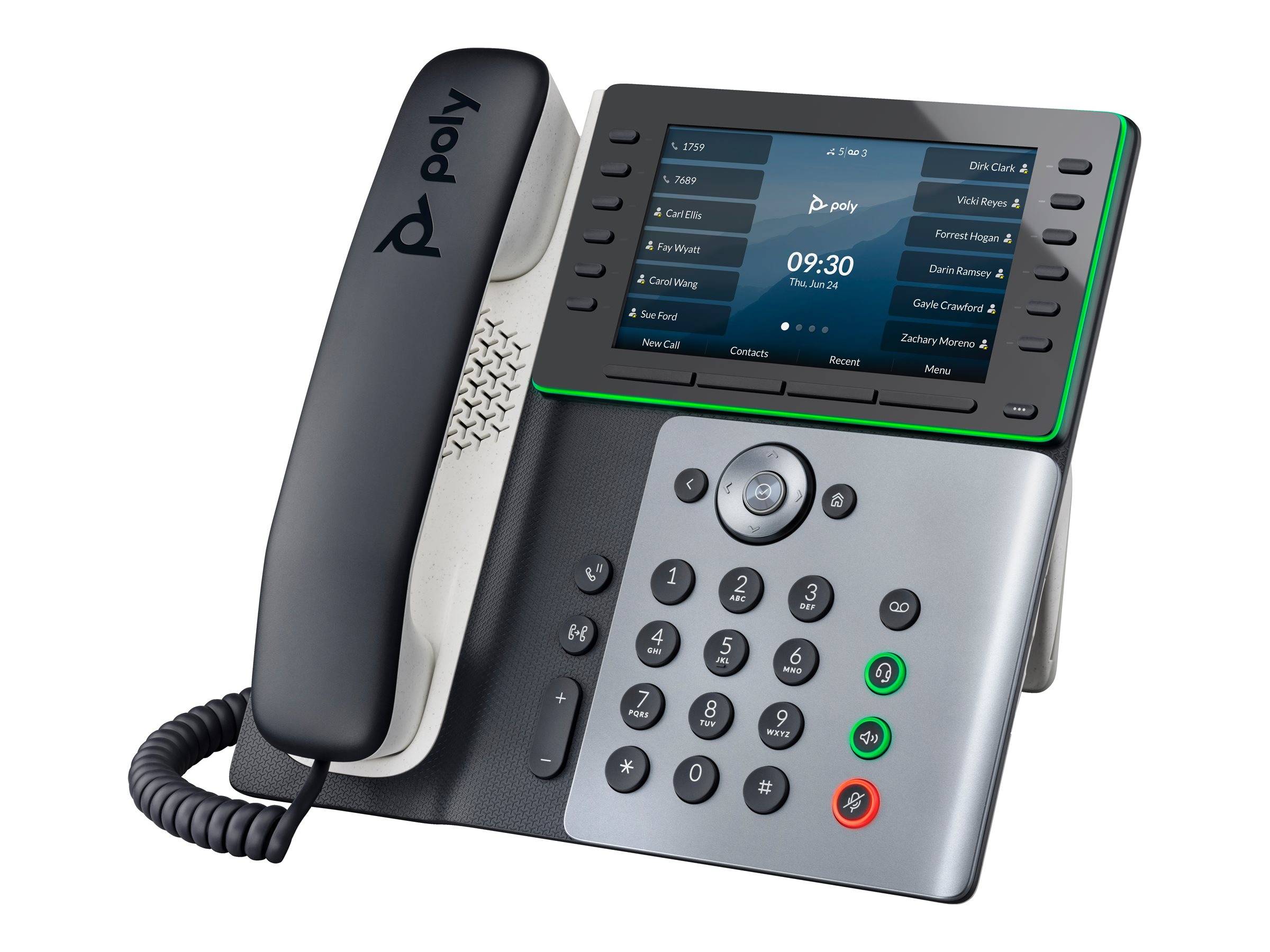 POLY Telefono IP Edge E550 abilitato per PoE 82M91AA-1